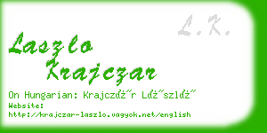 laszlo krajczar business card